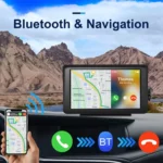 7 inch Portable Touch Display Wireless Car Navigator Smart CarPlay Bluetooth Reversing Image - Image 6