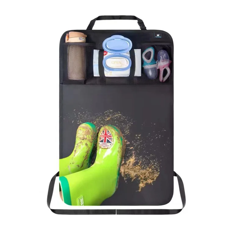 CAR2958.webp Car Rear Seat Oxford Cloth Storage Bag Car Seat Back Anti-kick Pad - Image 1