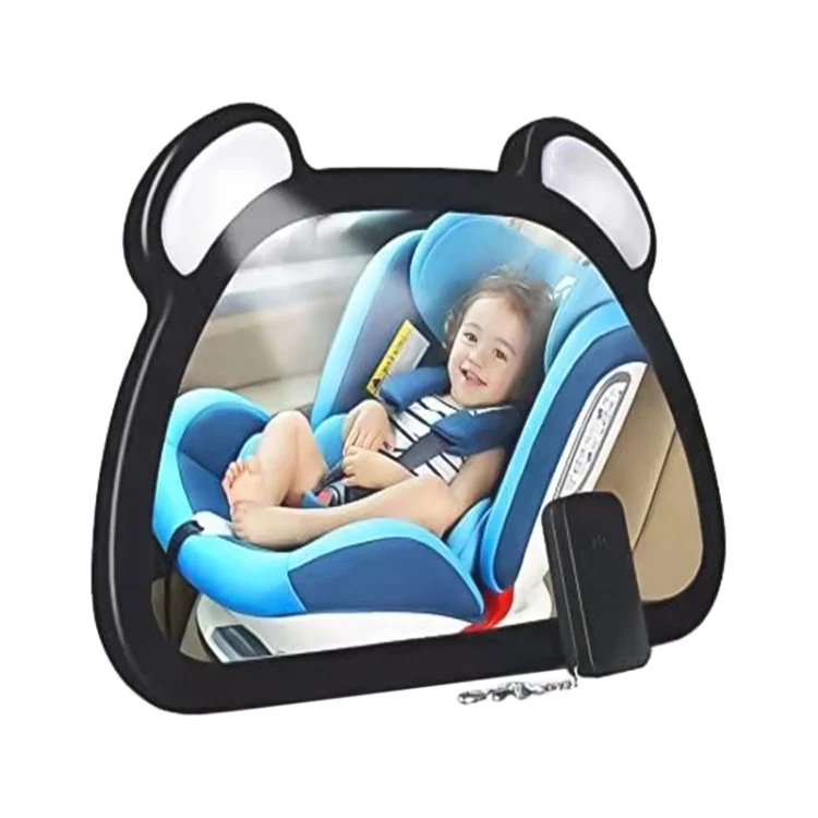 CAR2964_1.webp Car Baby Auxiliary Viewing Mirror with LED Remote Control Light + USB Charging - Image 2