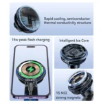 Yesido C311 Semiconductor Cooling 15W Magnetic Wireless Charging Car Holder - Image 4