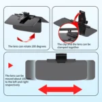 SHUNWEI SD-2302 Car Sun Visor Day Night Anti Glare Visor Adjustable Visor Protection Mirror - Image 5