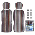 TIROL T25941 General Car Ethnic Style Double Front Seat Protective Cover - Image 3