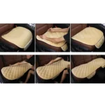 3 PCS / Set Luxurious Warm Car Seat Cover Cushion Universal Front Back Seat Covers Car Non-slip Chair Pad Warm Car Mats No Back Plush Cushion - Image 3