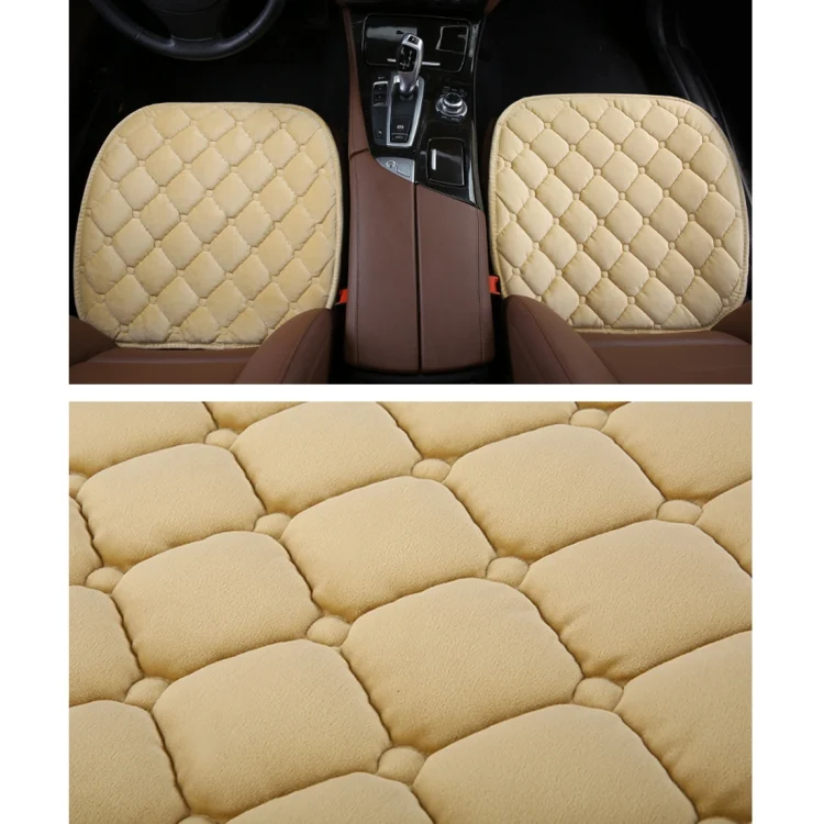 CMS0195K_4.webp 3 PCS / Set Luxurious Warm Car Seat Cover Cushion Universal Front Back Seat Covers Car Non-slip Chair Pad Warm Car Mats No Back Plush Cushion - Image 5