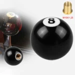 Black 8 Ball Shift Knob for Automatic Gear Shifer, Adapter Size: M10x 1.25