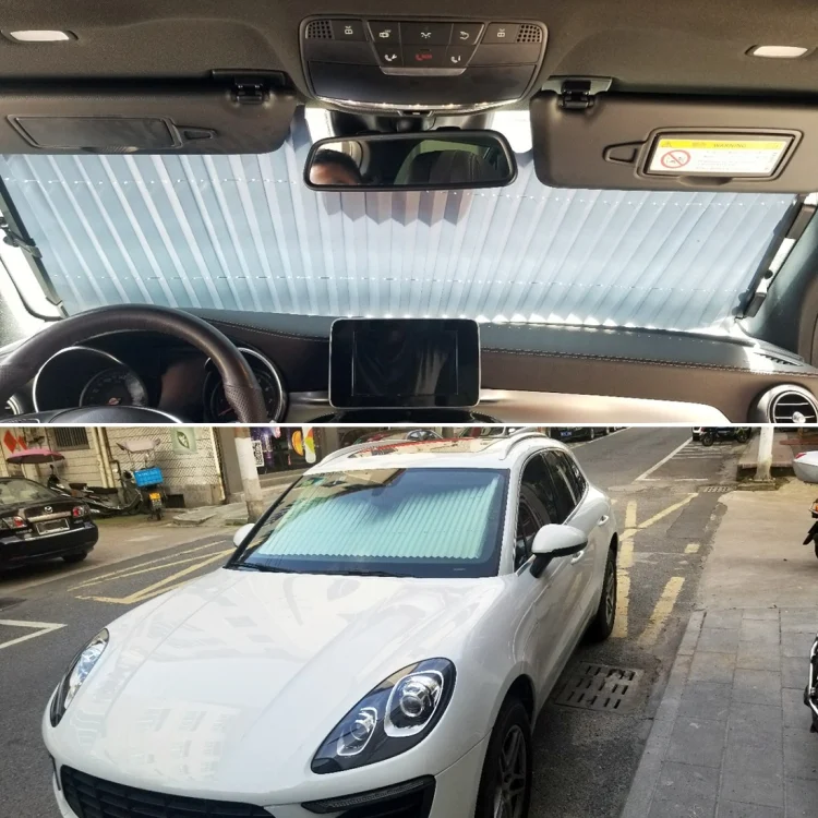 CMS0416_6.webp Car Retractable Windshield Sun Shade Block Sunshade Cover for Solar UV Protect, Size: 80cm - Image 7