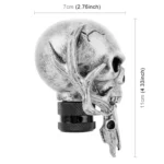 Universal Vehicle Car Creative Skull Double Heads Shaped Shifter Cover Manual Automatic Gear Shift Knob - Image 3