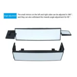 SHUNWEI Large Car Three-Fold Curve Surface Rear View Mirror Reverse Wide Angle Adjustable Angle Auxiliary Blind Area Retroreflector Reversing Wide-angle Lens - Image 5
