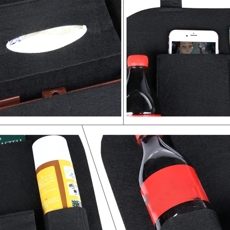 CMS0853B_3.webp KANEED Auto Car Backseat Organizer Multi-Pocket Travel Storage Bag for Sunglass Phone Tissue Beverage Drink Can - Image 4