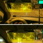 2 in 1 HD Car Anti-Glare Dazzling  Day Night Vision Driving Mirror Sun Visors - Image 8