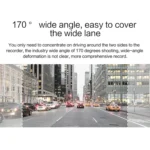 V100 7 inch LCD Touch Screen Rear View Mirror Car Recorder with Separate Camera, 170 Degree Wide Angle Viewing, Support Night Vision / Loop Video / Motion Detection / G-Sensor / TF Card - Image 15