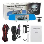 V100 7 inch LCD Touch Screen Rear View Mirror Car Recorder with Separate Camera, 170 Degree Wide Angle Viewing, Support Night Vision / Loop Video / Motion Detection / G-Sensor / TF Card - Image 4