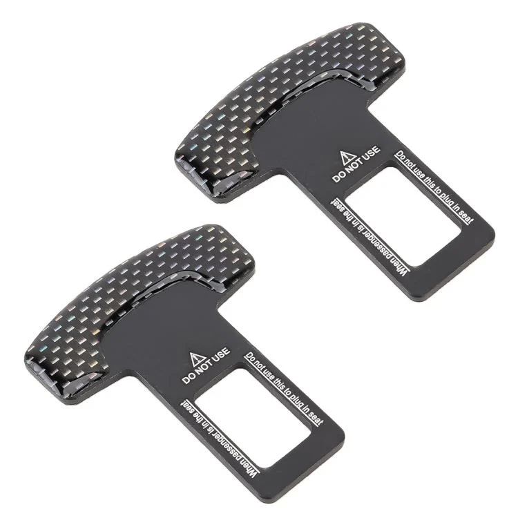 CMS1412.webp 2 in 1 Car Carbon Fibre Safety Seat Belt Buckle Clip - Image 1
