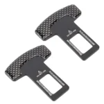 2 in 1 Car Carbon Fibre Safety Seat Belt Buckle Clip - Image 2