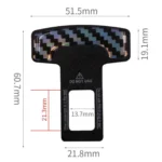 2 in 1 Car Carbon Fibre Safety Seat Belt Buckle Clip - Image 4
