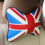 2 PCS UK Flag Pattern Car Headrest Bone Pillow