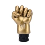 Universal Fist Shape Aluminum Manual or Automatic Gear Shift Knob Compatible with Three Rubber Covers Fit for All Car - Image 2