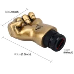 Universal Fist Shape Aluminum Manual or Automatic Gear Shift Knob Compatible with Three Rubber Covers Fit for All Car - Image 5