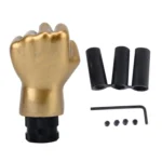 Universal Fist Shape Aluminum Manual or Automatic Gear Shift Knob Compatible with Three Rubber Covers Fit for All Car - Image 6