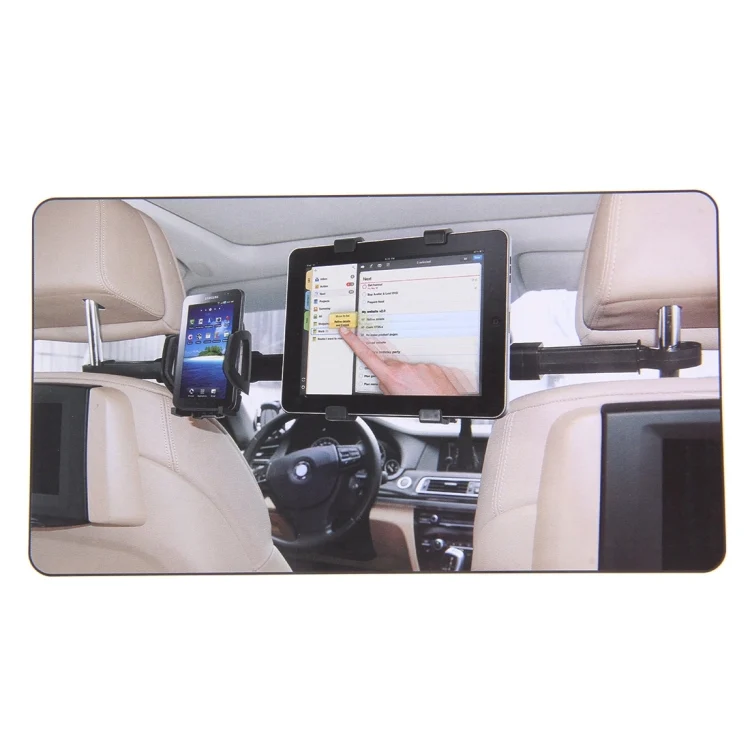 CMS2611_8.webp IMOUNT Car Headrest Mount 2 in 1 Car Back Seat Headrest Mount Tablet and Phone Holder with 360 Degree Adjustable Rotatio, For iPhone, Galaxy, Huawei, Xiaomi, Sony, LG, HTC, Google and other Smartphones, iPad, Tablet, Phone - Image 9