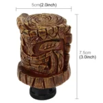 Universal Wood Avatar Shape Car Shift Lever Resin Modified Gear Knobs - Image 2