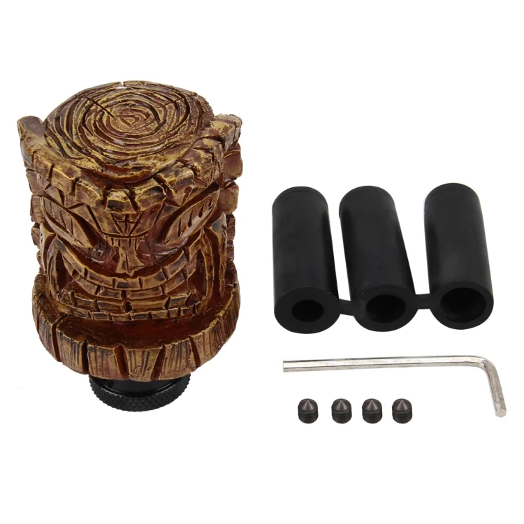 CMS2994_4.webp Universal Wood Avatar Shape Car Shift Lever Resin Modified Gear Knobs - Image 5