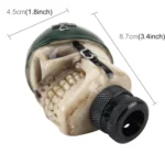 Universal Skull With A Hat Shape Car Gear Shift Knob Modified Car Gear Shift Knob Auto Transmission Shift Lever Knob Resin Gear Knobs - Image 4