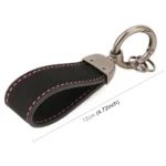 Car Suede Leather Key Ring Keychain with 2 Rings - Image 3