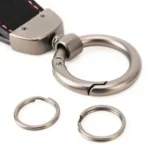 Car Suede Leather Key Ring Keychain with 2 Rings - Image 5