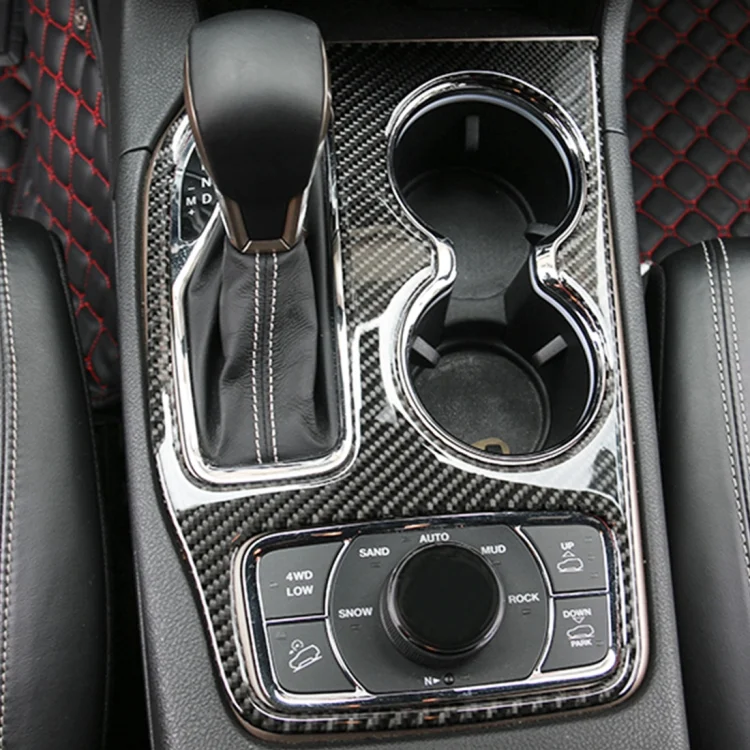 CMS3162_5.webp 2 PCS Car Water Cup Panel Carbon Fiber Decorative Sticker for Jeep Grand Cherokee 2014-2015 - Image 6