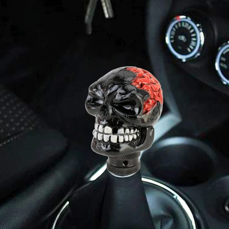 Universal Skull Head Shape Manual or Automatic Gear Shift Knob, Size: 8.7x5.5cm