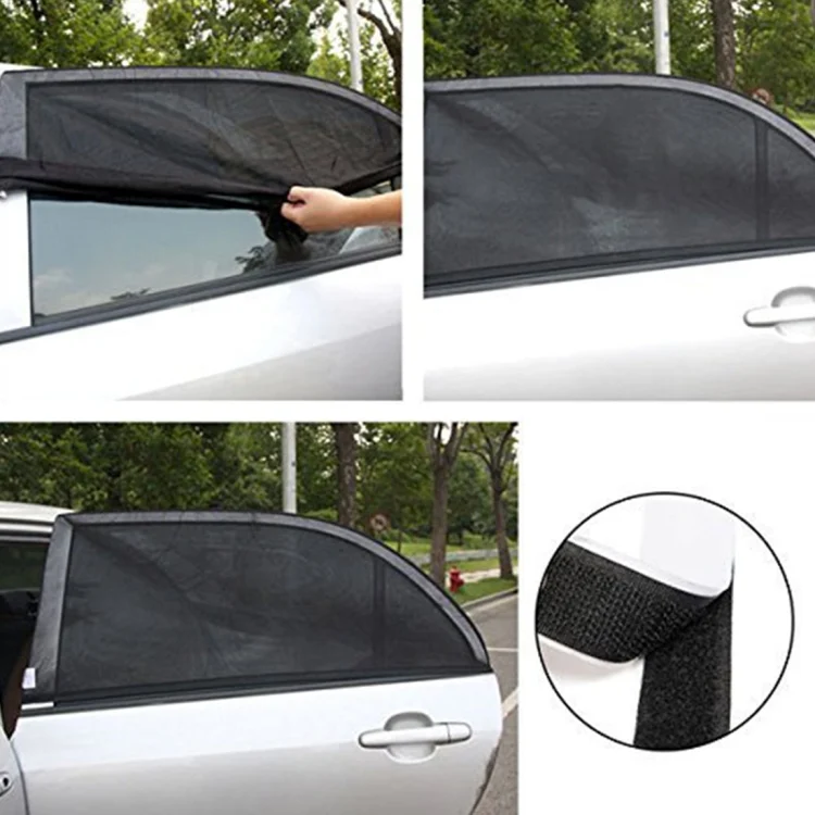 CMS3232_5.webp 2 PCS Car Shade Block Car Sun Block Window Gauze Shading Net Side Blocking Cover Sun Net Sandbags Side Window Sunshade Cover, Size: 92*54cm - Image 6