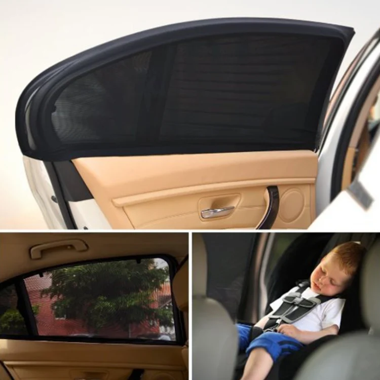 CMS3232_8.webp 2 PCS Car Shade Block Car Sun Block Window Gauze Shading Net Side Blocking Cover Sun Net Sandbags Side Window Sunshade Cover, Size: 92*54cm - Image 9