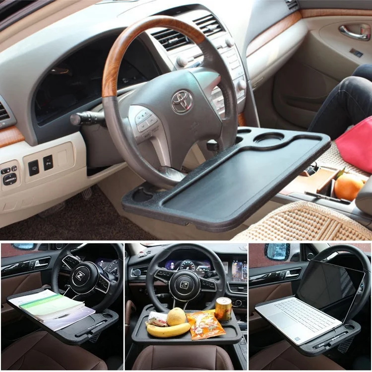 CMS3260B_7.webp Multi-function Car Steering Wheel Computer Card Table Box Car Tray Desktop Computer Desk Car Laptop Table Dining Table Shelf Desk Auto Accessories - Image 9