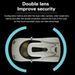 G705 5 inch LCD Touch Screen Rear View Mirror Car Recorder with Separate Camera, 170 Degree Wide Angle Viewing, Support Loop Video / Motion Detection / G-Sensor / TF Card - Image 10