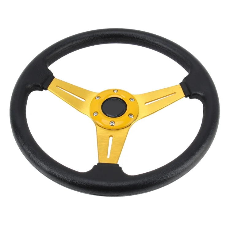 CMS3439J_1.webp 35cm PU Racing Sport Hand Wheel Car Modified Steering Wheel - Image 2