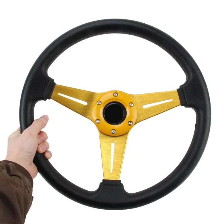 CMS3439J_5.webp 35cm PU Racing Sport Hand Wheel Car Modified Steering Wheel - Image 6