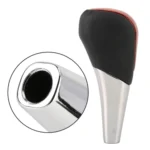 Universal High Carbon Fiber Texture Leather Hole Pattern Car Gear Shift Knob Modified Shifter Lever Knob - Image 4