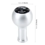 Universal Vehicle Car Bat Pattern Shifter Cover Manual Automatic Aluminum Gear Shift Knob(Silver), Size: 5*9cm - Image 2