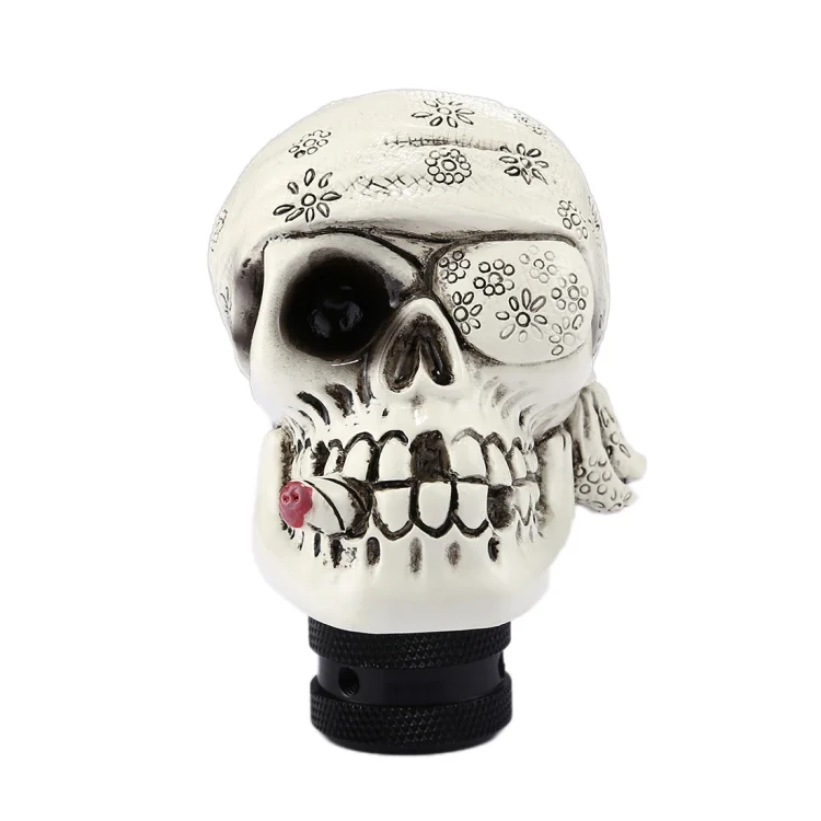CMS3844W_1.webp Pirate Skull Shaped Universal Vehicle Car Shifter Cover Manual Automatic Gear Shift Knob - Image 2