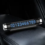 Hidden Rotatable Magnetic Phone Number Card Plate Temporary Parking Car Sticker - Image 10