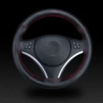 Car Universal Genuine Leather Hand-stitched Steering Wheel Cover The First Layer of Cowhide Laser Hole Hand Sewing Sets - Image 6