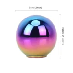 Universal Vehicle Car Gradient Blue Screwed Shifter Cover Manual Automatic Aluminum Gear Shift Knob - Image 4