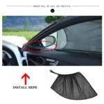 2 PCS Car Front Window Net Yarn Sunscreen Insulation Window Sunshade Cover, Size: 75*50cm - Image 7
