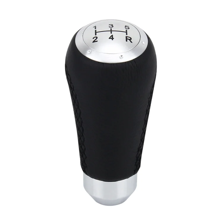 CMS3984_1.webp Universal Car Modified Shifter Black Leather Lever Manual 5-Speed Gear Shift Knob - Image 2