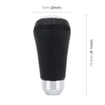 Universal Car Modified Shifter Black Leather Lever Manual 5-Speed Gear Shift Knob - Image 3