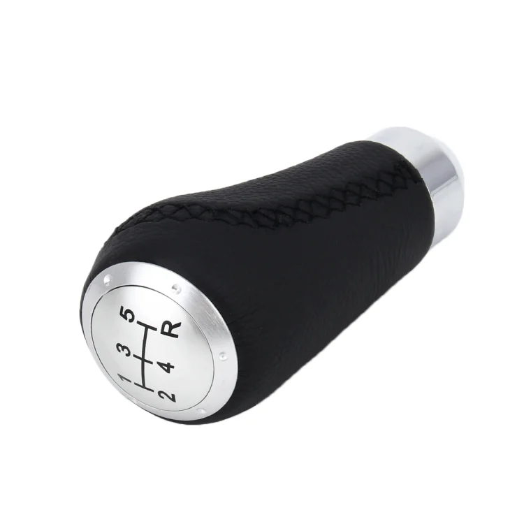 CMS3984_3.webp Universal Car Modified Shifter Black Leather Lever Manual 5-Speed Gear Shift Knob - Image 4