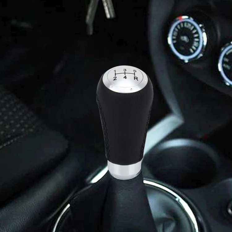 CMS3984_7.webp Universal Car Modified Shifter Black Leather Lever Manual 5-Speed Gear Shift Knob - Image 8
