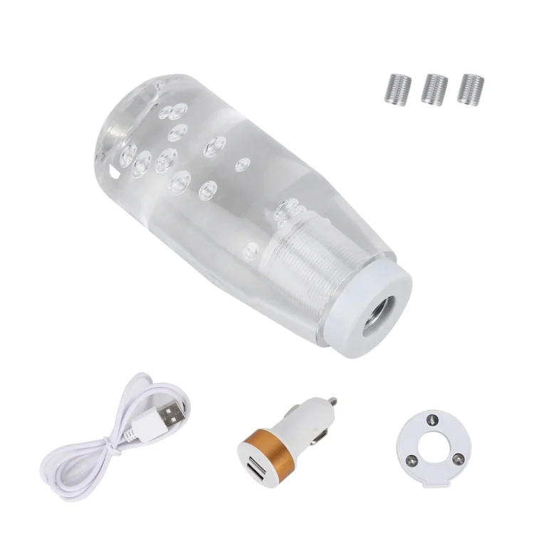 CMS3991_6.webp Universal Car Truck Transparent Bubble Colors LED Light Shift Knob Gear Lever Shifter, Length: 10cm - Image 7