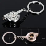 Car Turbocharger Shaped Pendant Zinc Alloy Keychain Keyring, Random Color Delivery - Image 3